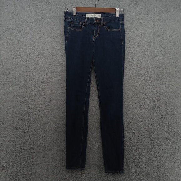 Abercrombie & Fitch Denim - Abercrombie & Fitch Jeans Womens 2R 26x31 Blue Indigo‎ Dark Wash Super Skinny
